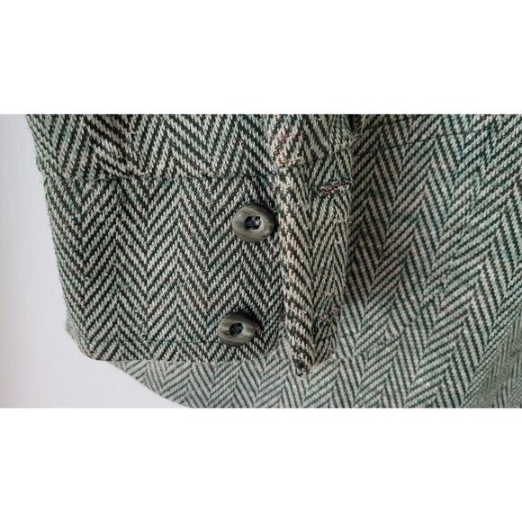 Jantzen Womans Sz. 12 Blazer Jacket 1970s Tweed Zig Zag Green Vintage U.S. Made - Picture 7 of 12